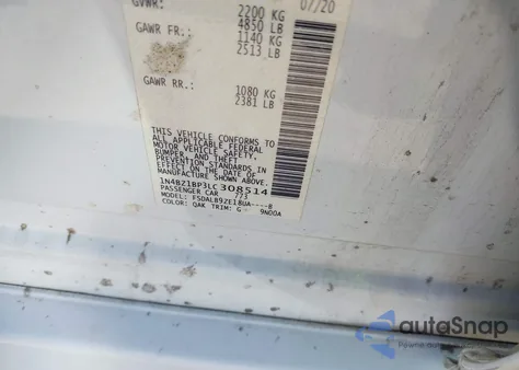 2020 Nissan Leaf S Plus 62 Kwh from USA, damaged, VIN 1N4BZ1BP3LC308514